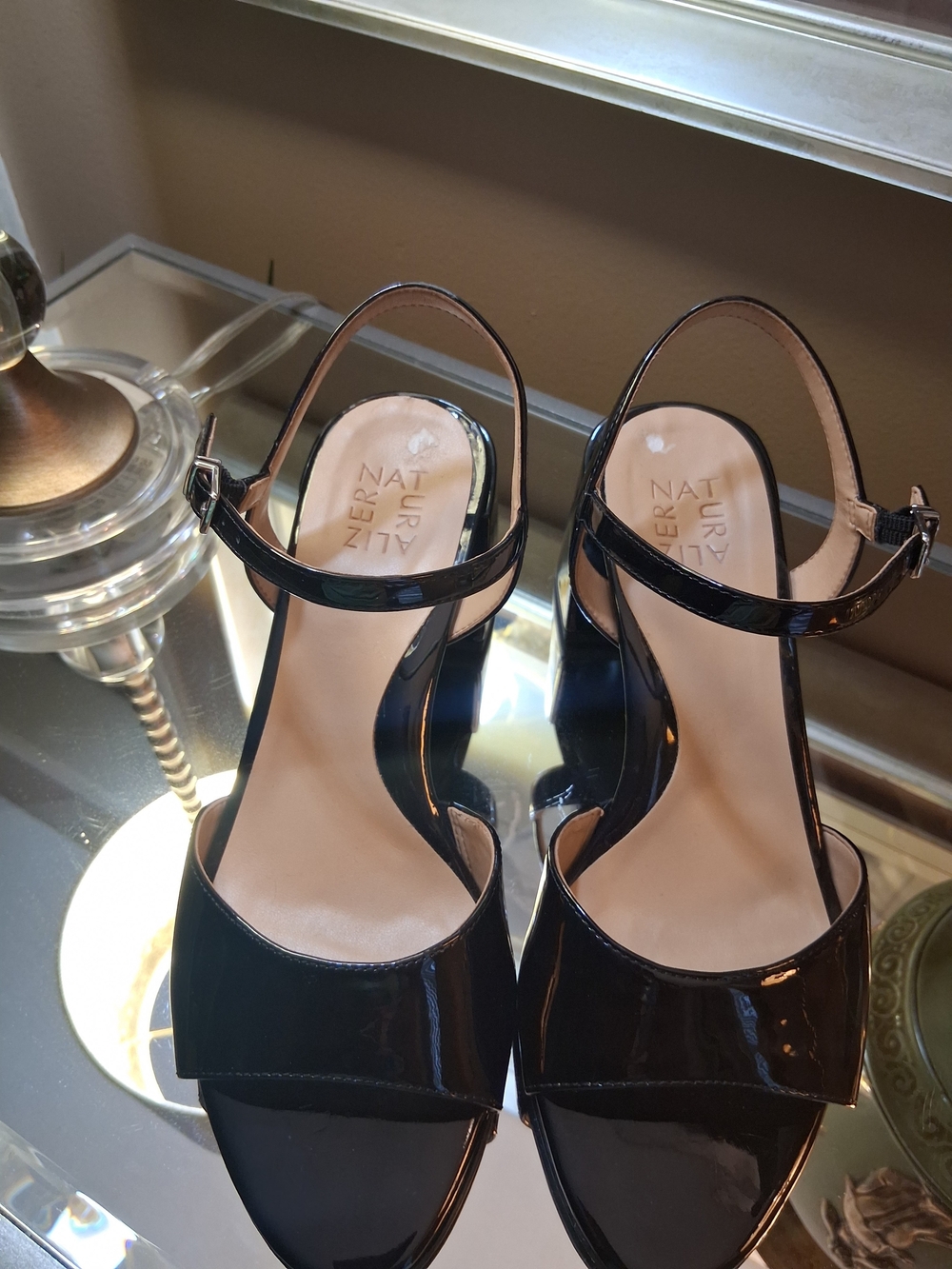 Naturalizer Black Patent Slingback Heels